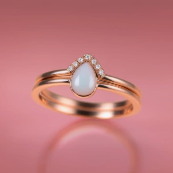 Muttermilchschmuck DIY SET - Tropfen Ring “Together” mit Vorsteckring