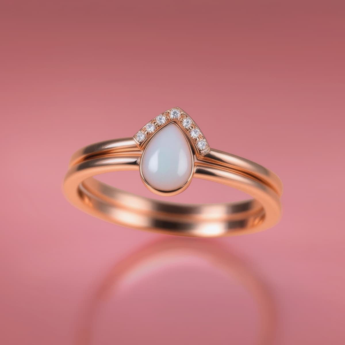 Muttermilchschmuck DIY SET - Tropfen Ring “Together” mit Vorsteckring