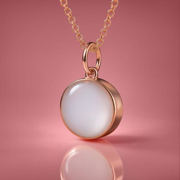 Muttermilchschmuck DIY SET - 12mm runde Medaillon Halskette „Circle of Life“