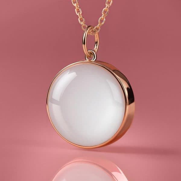 Muttermilchschmuck DIY SET - 18mm runde Medaillon Halskette „Circle of Life“