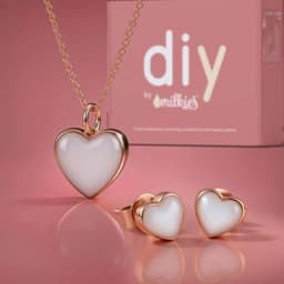 Muttermilchschmuck DIY Box – Set: Sweetheart Halskette + Herz Ohrringe - thumbnail 1